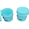 thumbnail image 1 of 4 Gallon Bucket with Lid 2 pcs Bulk Pack, Aqua Blue Food Safe Material, Blue Plastic Bucket with Handle and Lid, 2 Pack Food Storage Pail for All ., 1 of 4