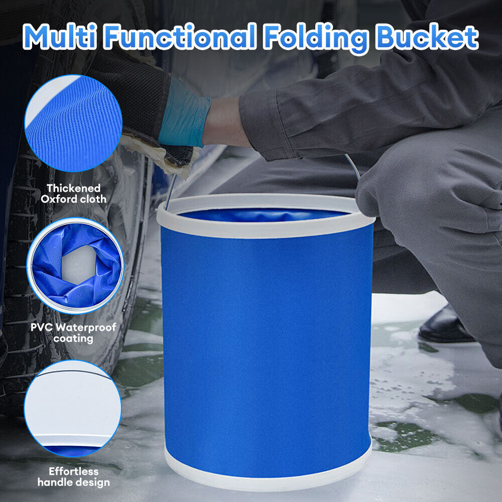 4 Gallon Collapsible Folding Water Bucket Container Portable Wash Basin Camping