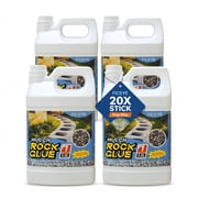 4 Gallon Landscape Rock Adhesive, High-Coverage Fast-Dry Mulch Glue, Strong Permanent Bond For Rocks, Gravel & Pine Needles, 3X Coverage Than Ordinary Glue, Weather-Resistant Outdoor Landscaping Bind