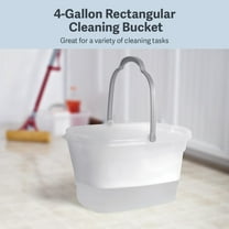 4-Gallon Rectangular Cleaning Bucket with Handle for Efficient Home Cleaning Tasks