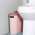 thumbnail image 1 of 4-Gallon Slim Motion Sensor Trash Can, Automatic Touchless Bathroom & Kitchen Step Trash Can with Lid, Space-Saving Design,Pink, 1 of 7