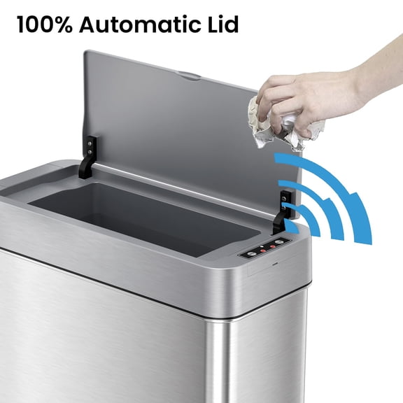 4 Gallon Bathroom Trash Can with Lid and Deodorizer