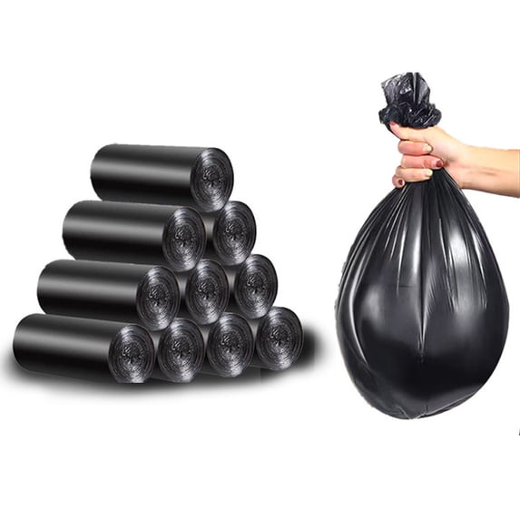 4 Gallon Small Black Trash Bags 75 Count Tear Resistant Mini Garbage Bags for Bathroom Living Room Office and Bedroom Trash Cans