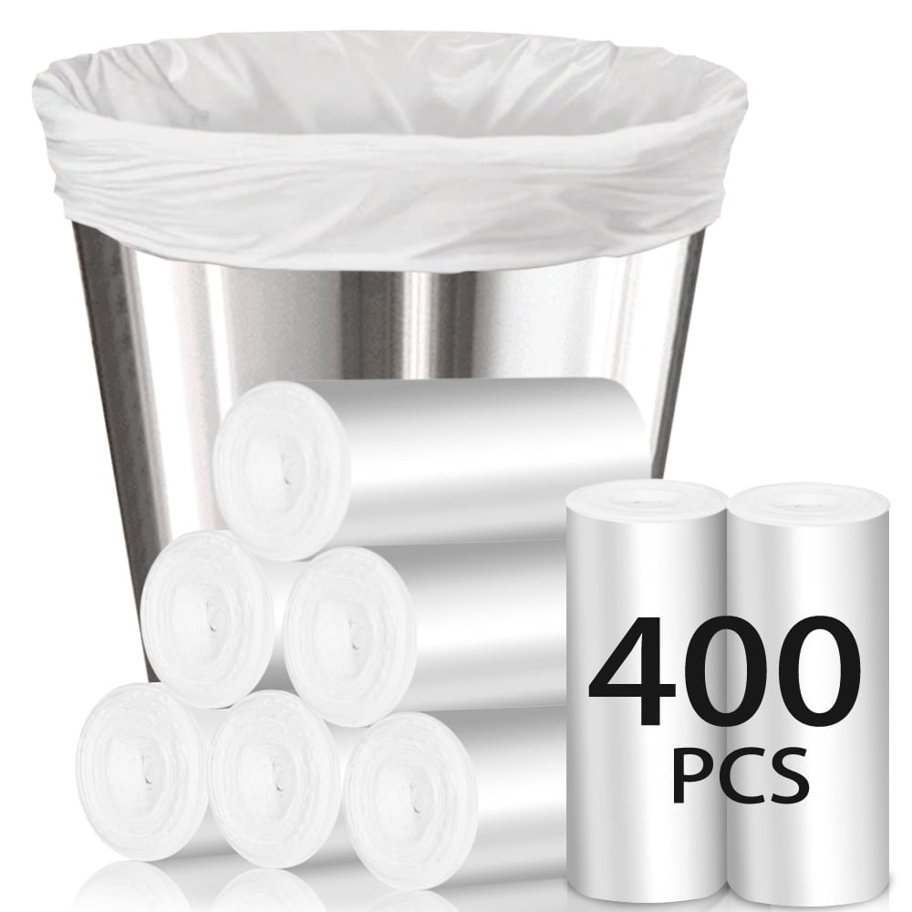 4 Gallon Small Trash Bag -400 Count (15 Liter) -Unscented Mini 4 Gallon Garbage Bags for Bathroom, Kitchen, Bedroom