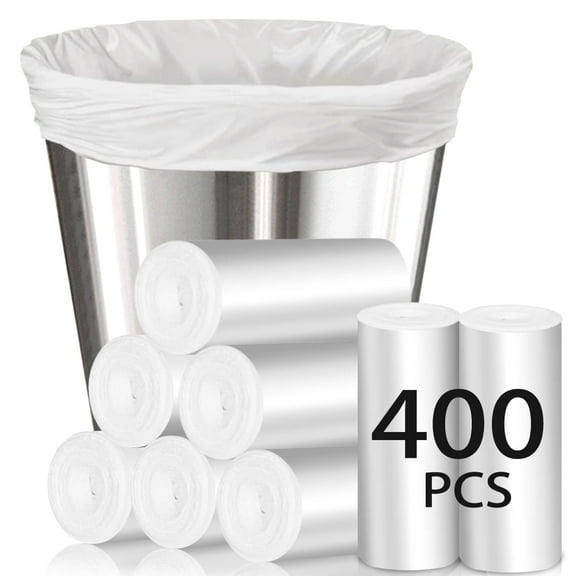 4 Gallon Small Trash Bag -400 Count (15 Liter) -Unscented Mini 4 Gallon Garbage Bags for Bathroom, Kitchen, Bedroom
