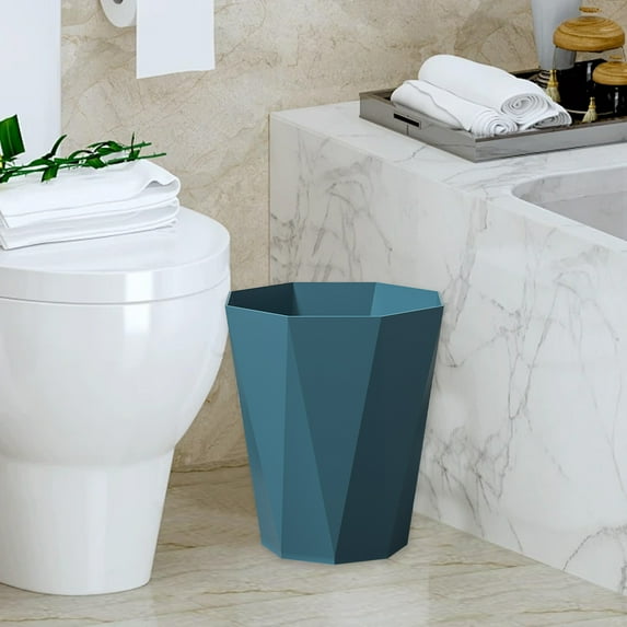 4 Gallon Small Trash Cans Plastic Flexible Small Waste Basket Garbage Can for Bathrooms, Laundry Room, Kitchens, Offices, Kids Rooms, Dorms Wide Mouth Uncovered Easy to Clean