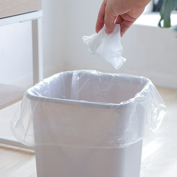 4 Gallon Trash Bags 50 Count Small Unscented Garbage Bags White Mini Wastebasket Liners for Office Kitchen Bedroom Use