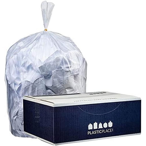 4 Gallon Trash Bags, 6 Microns, Clear Garbage Can High Density Liners, 17" x 18" (2000 Count)