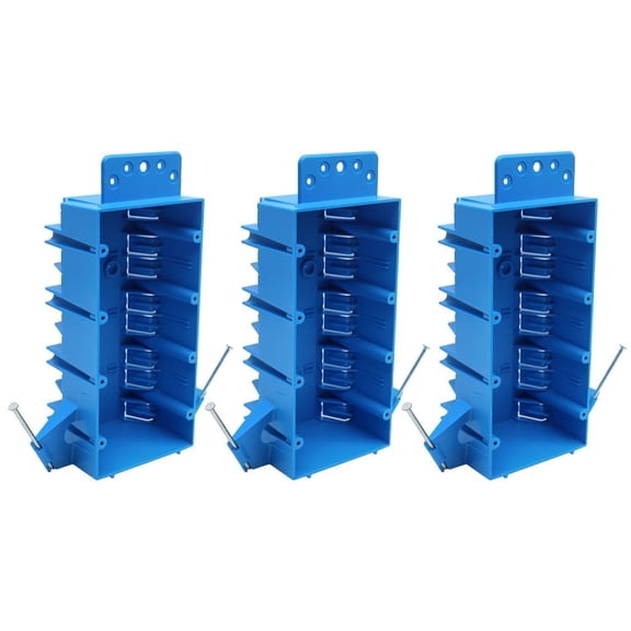4 Gang 3 PVC Wall Electrical Outlet Box 60 Cubic Inch