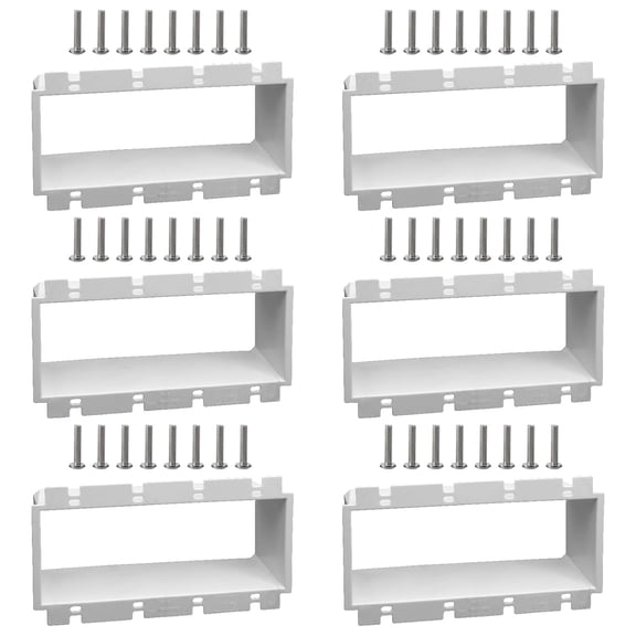 4-Gang BE4 Non-Metallic Electrical Power Outlet Box Extender(ETL Listed),Box Extender Outlet for Power Switch Receptacles Accessories,Fire Rated for 2 Hours,6-Pack
