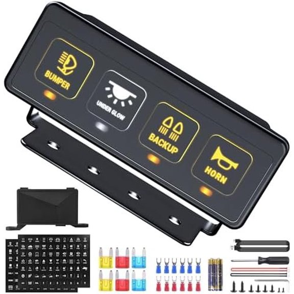 4 Gang   Panel - Multifunction Remote Control Offroad  Panel, Toggle  with 4 Modes Memory Function Circuit Control Relay System Box for  SUV ATV UTV