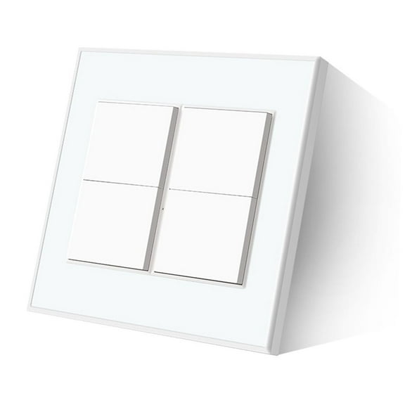 4 Gangs Smart Wall Light Switch Neutral Required Push Button Interrupter Home Voice Control ,Easy to Installation