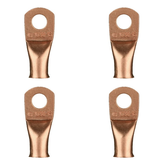4 Gauge 3/8 Copper Wire Terminal 4 Pack