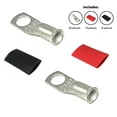 thumbnail image 1 of 4-Gauge 3/8 in. Pure Copper Tin Coated Cable Lugs with Heat Shrink (25-Pack), 1 of 4