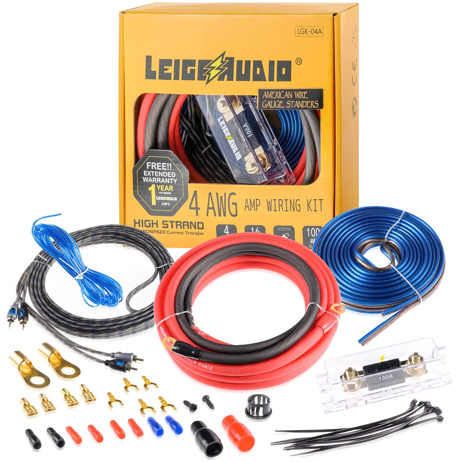 4 Gauge Amp Wiring Kit Ture 4 AWG Amplifier Installation Wiring Kit