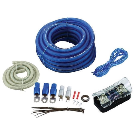 4 Gauge Amplifier Wiring Kit, Blue & Gold
