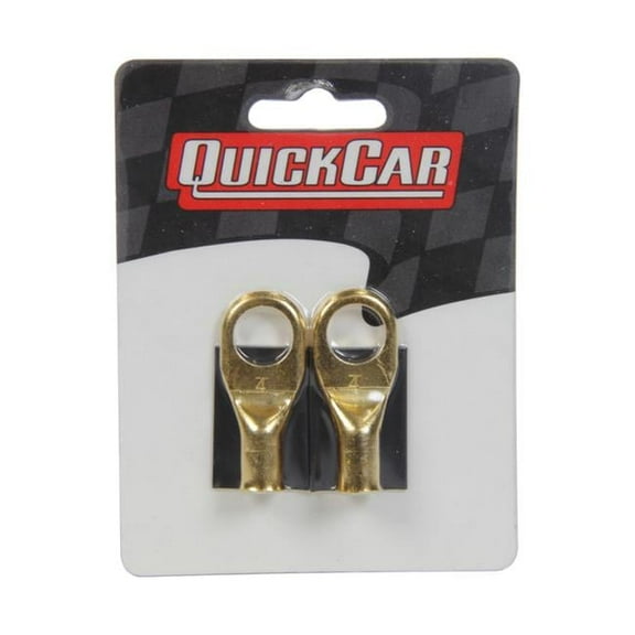 4 Gauge Battery Terminal with 0.5 in. Eyelet Heat Shrink, Brass - Pack of 2