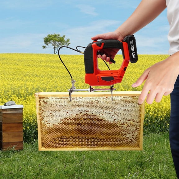 4 Gears Electric Bee Remover, Handheld Beehive Frame Shaking Machine 20V for Bee Farms, Apiaries, Beekeeping Bases