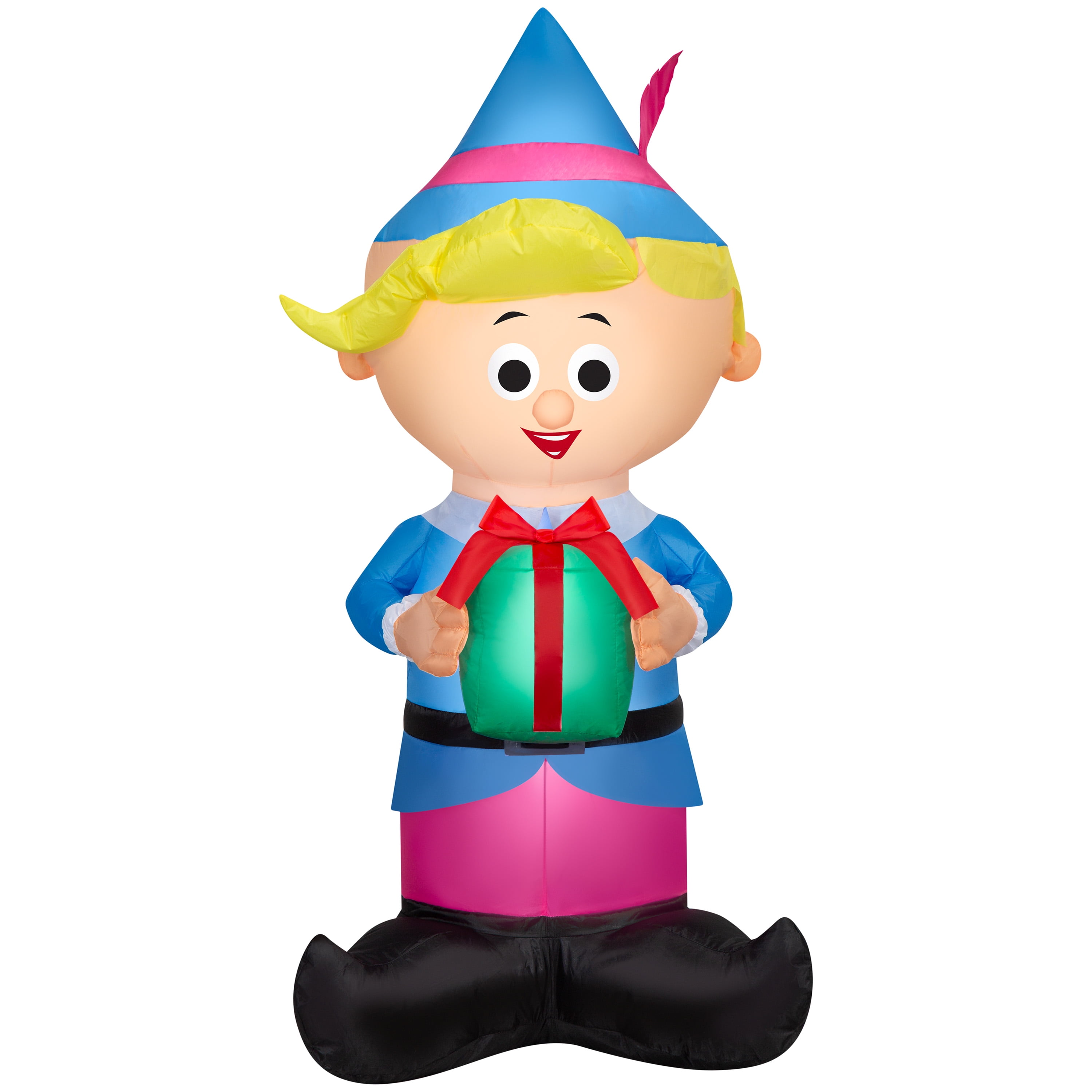 4' Gemmy Airblown Inflatable Christmas Rudolph's Hermey w/ Present Yard ...