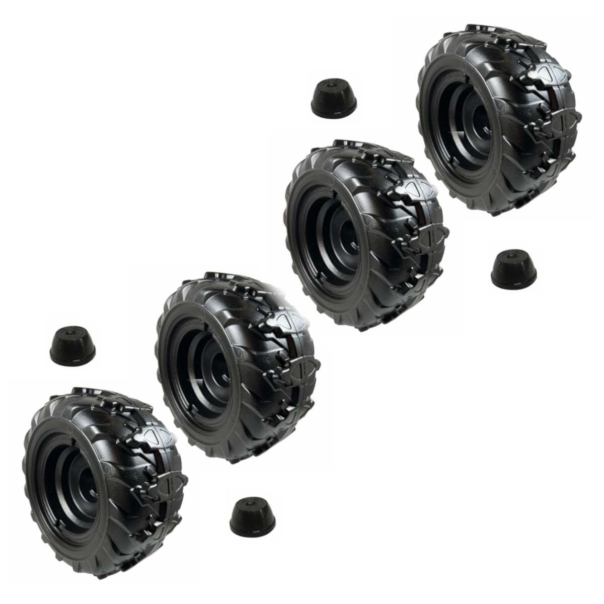 4 Genuine Power Wheels 3900 6454 Black Wheel For Jurassic World