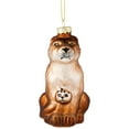 thumbnail image 1 of 4" Glittered Jaguar and Cub Glass Christmas Ornament, 1 of 6