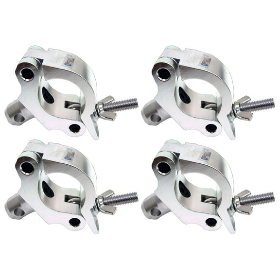 (4) Global Truss Coupler Clamp/N Medium Duty Narrow Clamps with Half Couplers