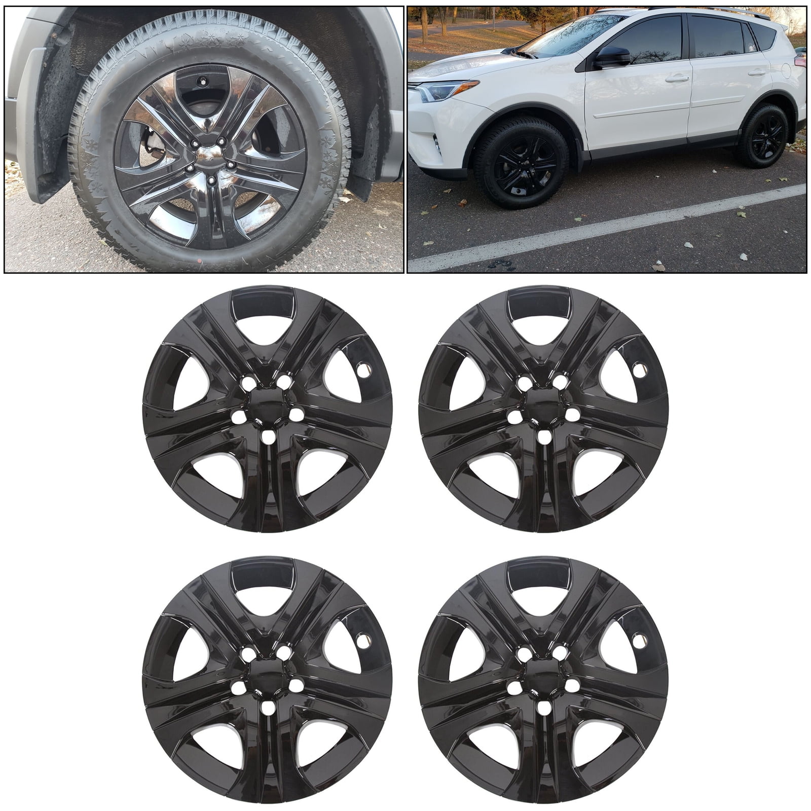 Black outlet wheel skins