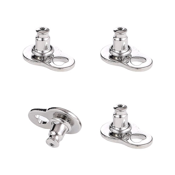 4 Gold Tone Earring Support Backs Nonslip Clasps For Drooping Ears Jewelry Reinforcement
