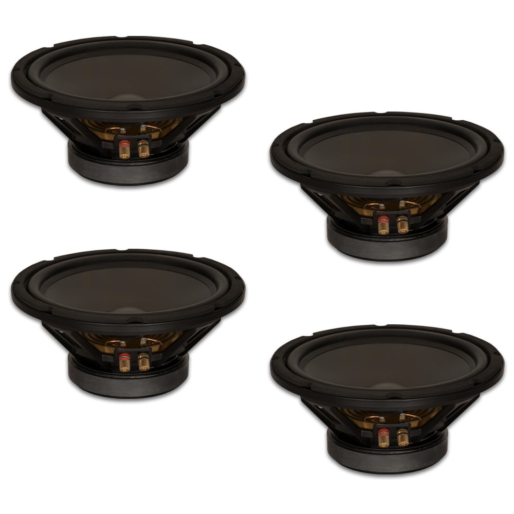 4 Goldwood Sound GW-10PC-4 Heavy Duty 4ohm 10" Woofers 400 Watts each Replacement Speakers