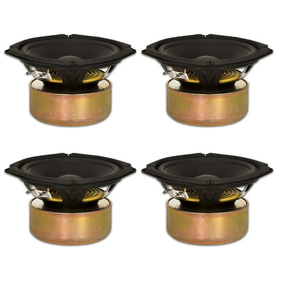 4 Goldwood Sound GW-205/8S Shielded 5.25" Woofers 130 Watt each 8ohm Replacement Speakers