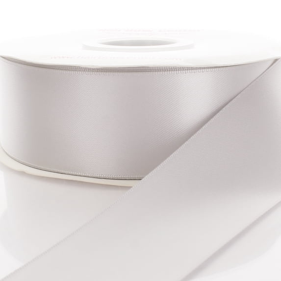 4" Gray Double Face Satin Ribbon 25 yard Reel