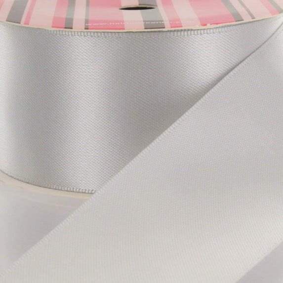 4" Gray Double Face Satin Ribbon 3 yard Reel
