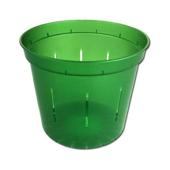 4" Green Emerald Slotted Orchid Pot (3 Pack) by rePotme