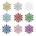 thumbnail image 1 of 4" Green Glitter Snowflake Christmas Ornament, 12 per Box, 1 of 8