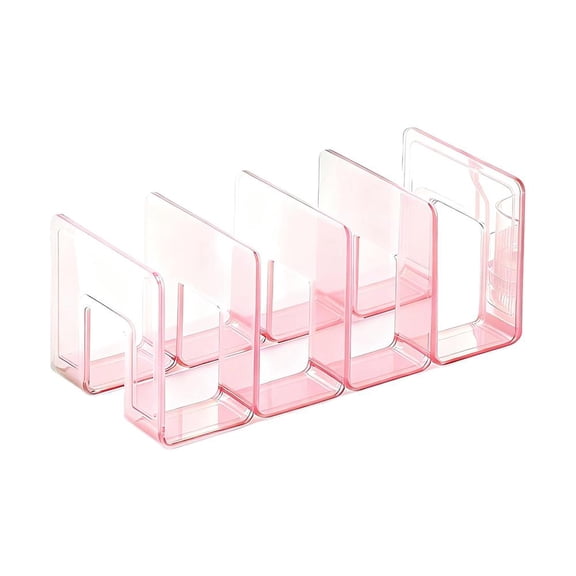 4 Grid Bookend, Desktop File Rack, Durable Book Divider & Book Support for Student Desk