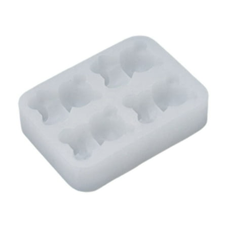 4 Grid Large Gummy Bear Mold, Non-Stick Silicone Ice Cube Moulds Candy Molds Chocolate Molds, Party Home Dinner Festive Days Decoration