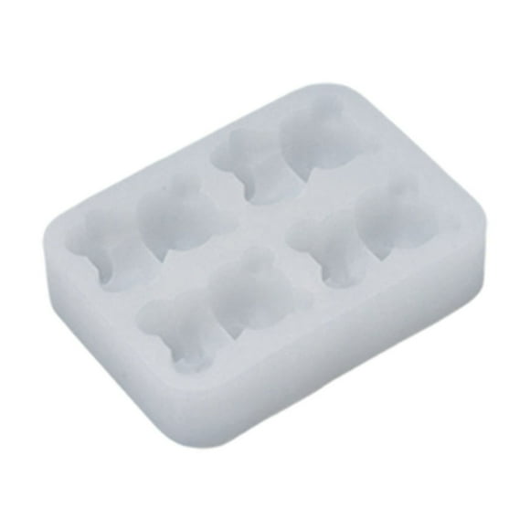 4 Grid Large Gummy Bear Mold, Non-Stick Silicone Ice Cube Moulds Candy Molds Chocolate Molds, Party Home Dinner Festive Days Decoration