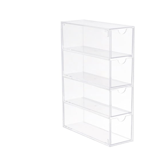 4 Grid Spectacle Storage Solution Multi Compartment Eyeglass Holder Sunglasses Organizer Plastic Eyewear Drawer Box