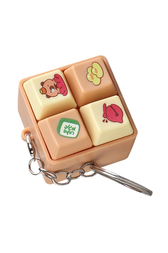 4 Grids PushPop Bubble Stress Relief Keychains Toy For Concentration And Finger Exercise