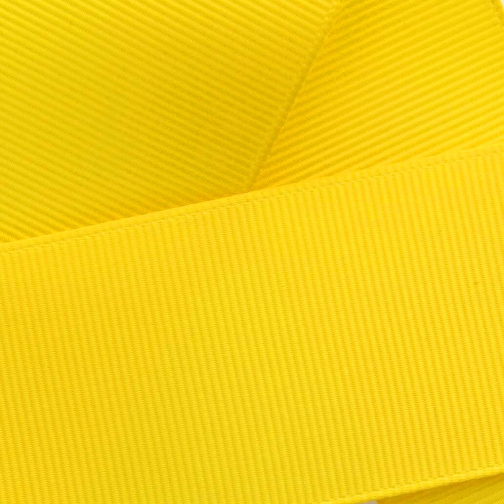 4" Grosgrain Ribbon Solid 645 Yellow 100 Yard