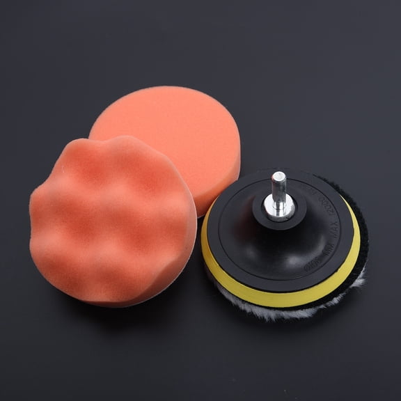 4" Gross Polishing Buffing Pad Kit Tool with Drill Adapter Car Polisher Buffer