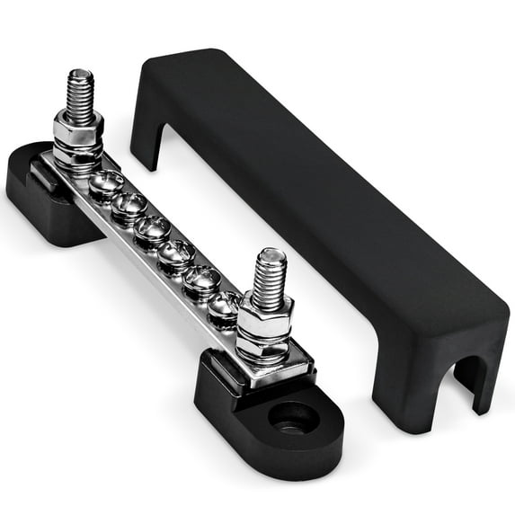 4" Ground Power Distribution Terminal Block Battery Bus Bar - Max 300V AC/48V DC