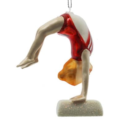 4" Gymnastics Girl Glass Ornament by Ashland - Holiday and Christmas Ornaments