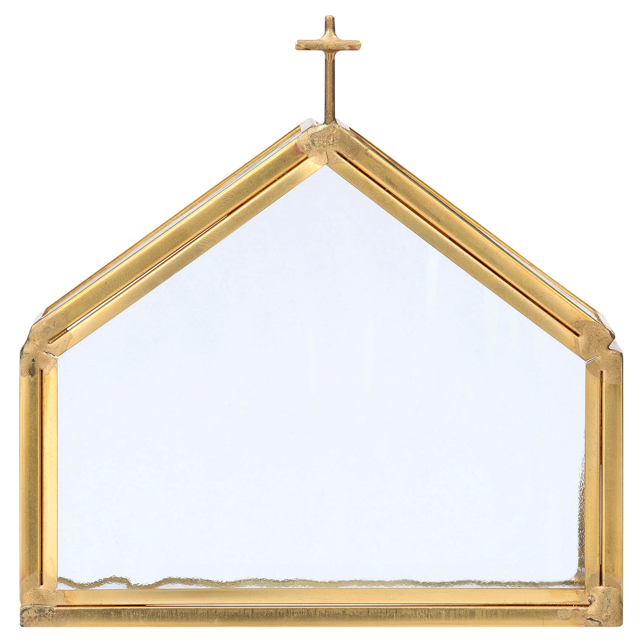 Clear Glass Church Candle Holder, 4", by Holiday Time