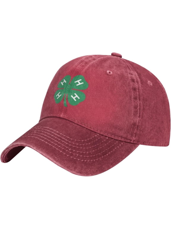 4-H Clover Baseball Cowboy Hat Adjustable Trucker Hat