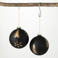 thumbnail image 1 of 4"H Sullivans Night Sky Ball Ornament - Set of 2, Black Christmas Ornaments, 1 of 3