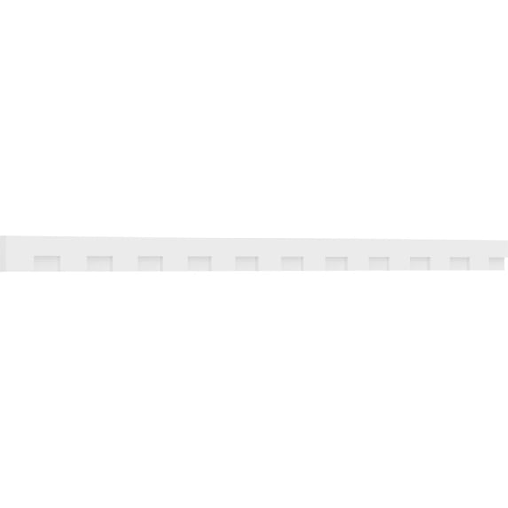 4"H x 1"P x 88"L Monroe Architectural Grade PVC Dentil Trim w/Backplate