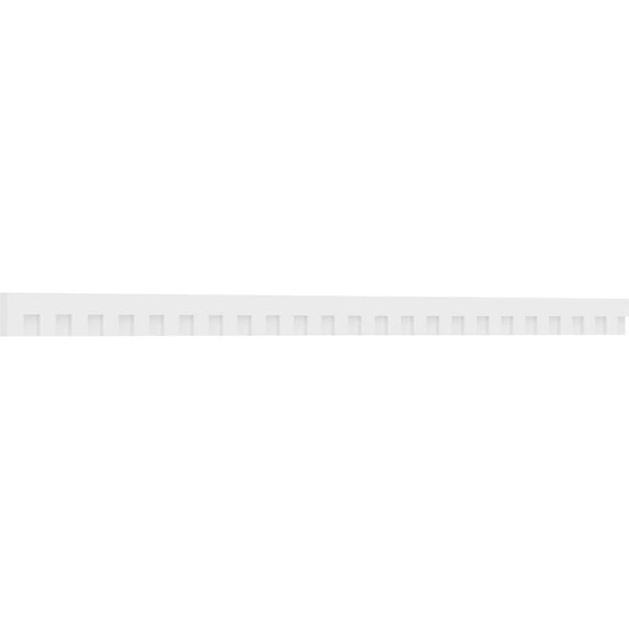 4"H x 1"P x 92"L Matthews Architectural Grade PVC Dentil Trim w/Backplate