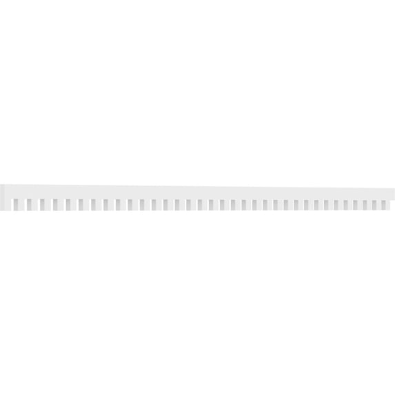 4"H x 1"P x 93 3/8"L Elizabeth Architectural Grade PVC Dentil Trim