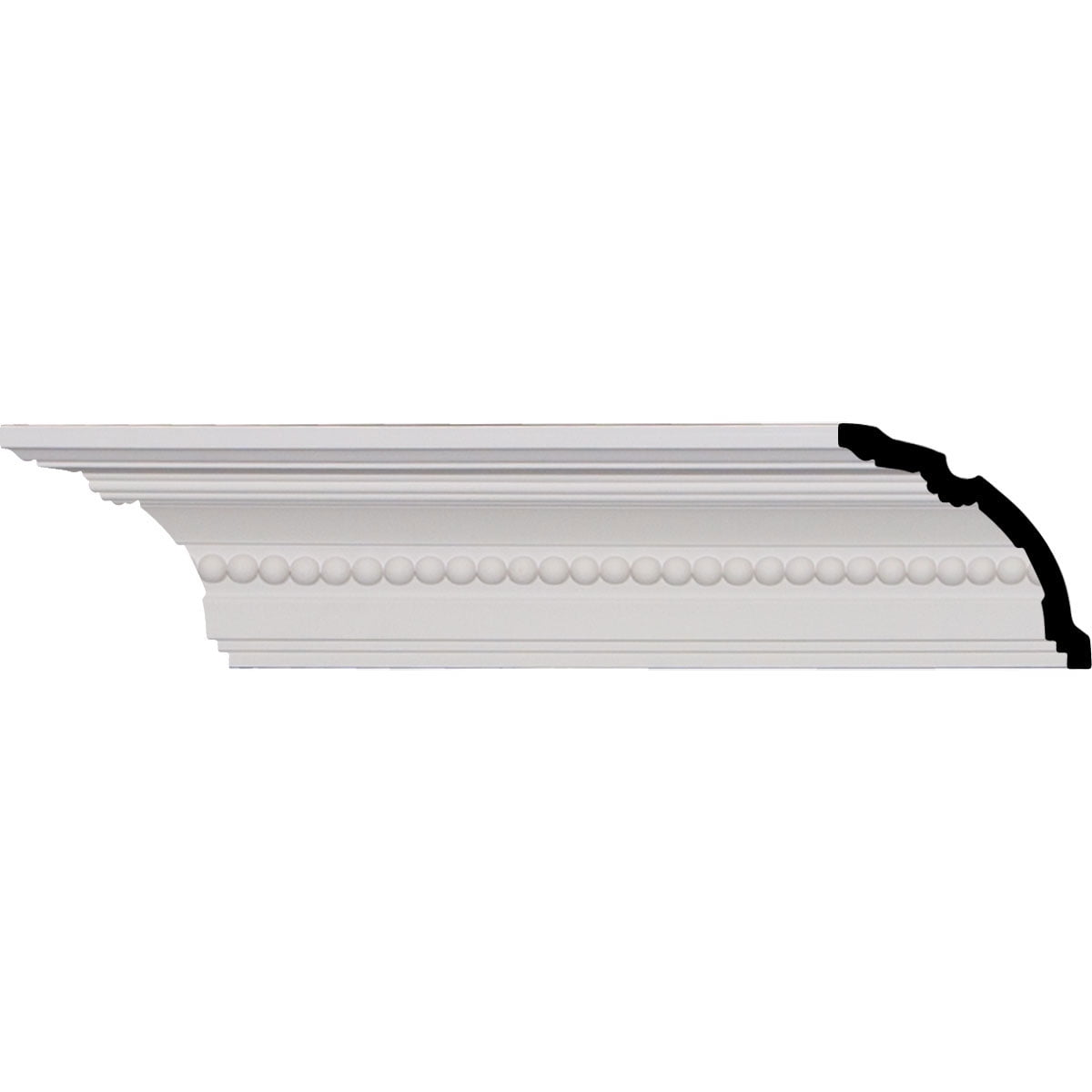 Valeriano White Polyurethane Crown Moulding 94.5" Length